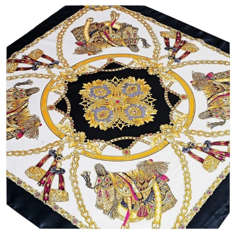 Elegant Black and Gold Scarf